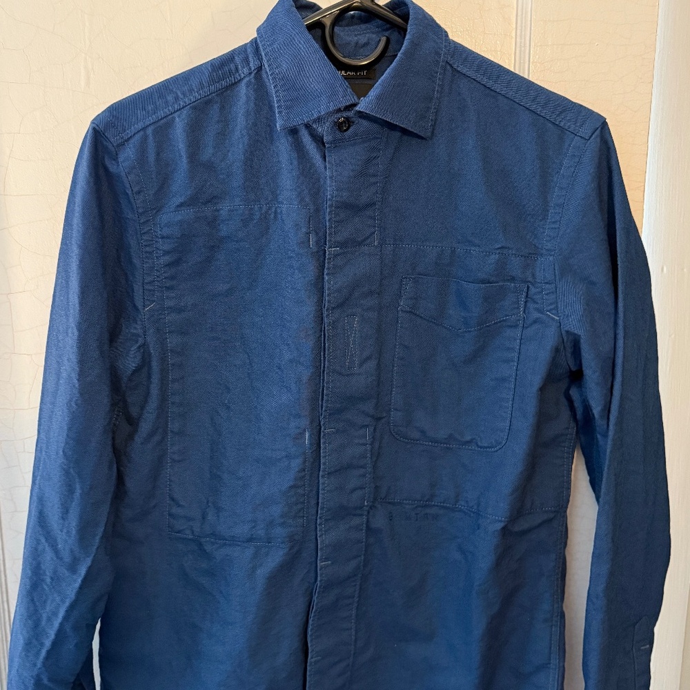 G Start Blue Button Up & Velcro Shirt